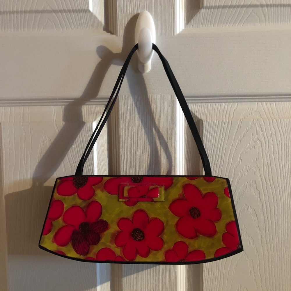 Shoulder Bag, super colorful vinyl with short or optional long strap.